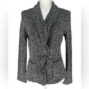 CHARLES CHANG-LIMA / Black & Gray Sweater Blazer / Size 12